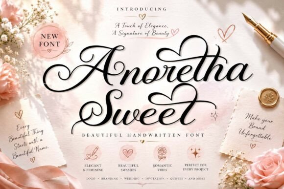 Anoretha Sweet: A Handwritten Font That Elevates Handmade Products