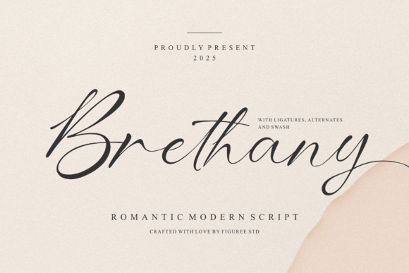 Brethany Script Font: Romantic Elegance for Handmade Products