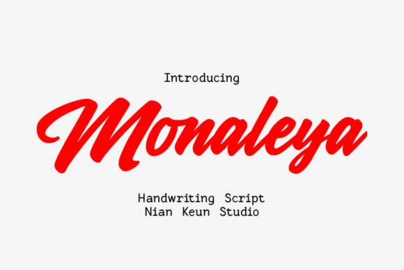 Monaleya: A Bold Script Font for Handmade Products