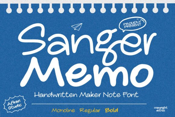 Sanger Memo: A Handwritten Typeface for Web Designers