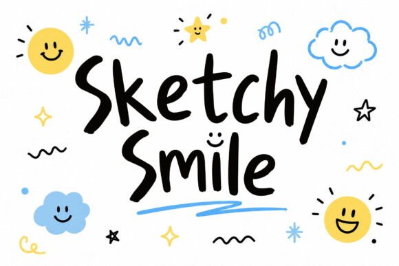 Sketchy Smile: A Playful Hand-Drawn Font for Editorial Design