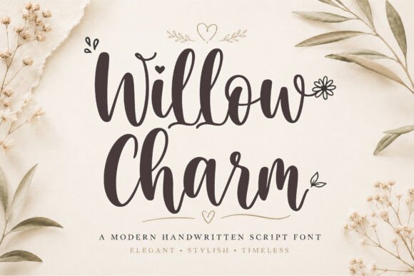 Willow Charm Script Font: Editorial Warmth and Sophistication