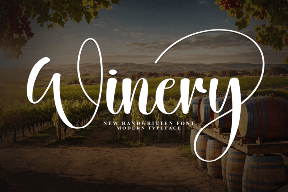 Winery Typeface: A Handwritten Font for Organic Elegance